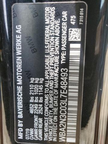WBA2N3C03L7E48493 - 2020 BMW M240XI BLACK photo 12