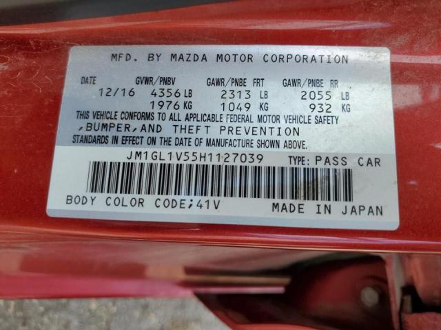 JM1GL1V55H1127039 - 2017 MAZDA 6 TOURING RED photo 12