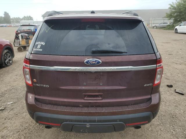 1FMHK8F81CGA55735 - 2012 FORD EXPLORER LIMITED BROWN photo 6