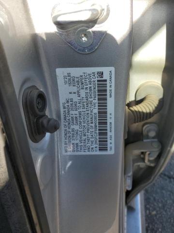2HGFC2F89MH508836 - 2021 HONDA CIVIC SPORT SILVER photo 12