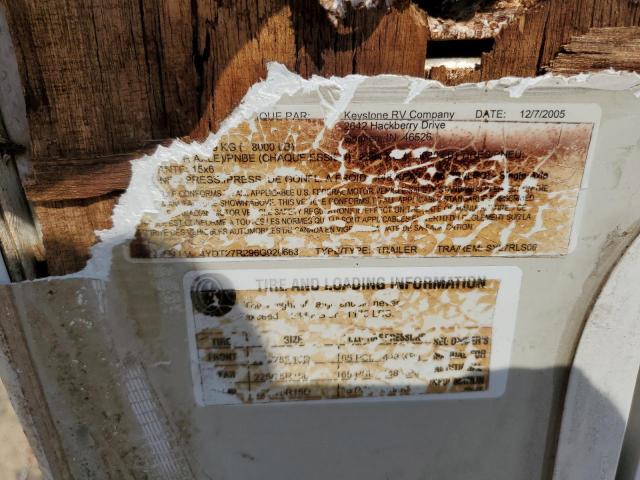 4YDT27R296G920663 - 2006 KEYSTONE OUTBACK TWO TONE photo 10