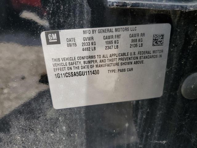 1G11C5SA5GU111430 - 2016 CHEVROLET MALIBU LIM LT 蓝色 照片 12