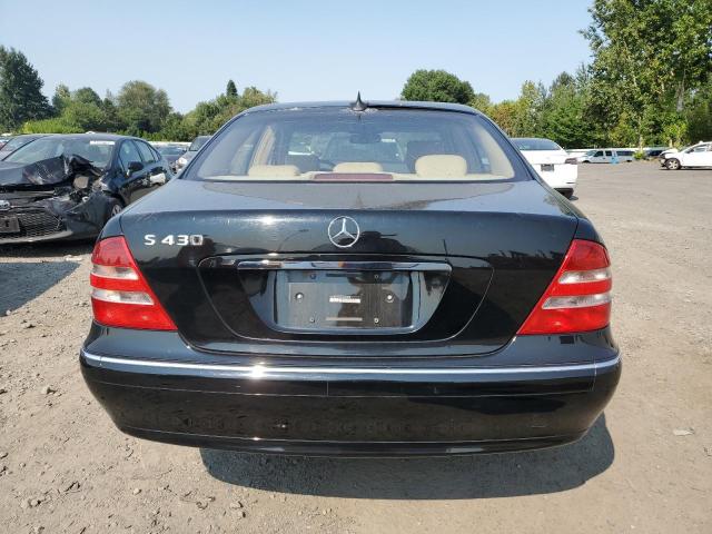 WDBNG70J02A259358 - 2002 MERCEDES-BENZ S 430 BLACK photo 6