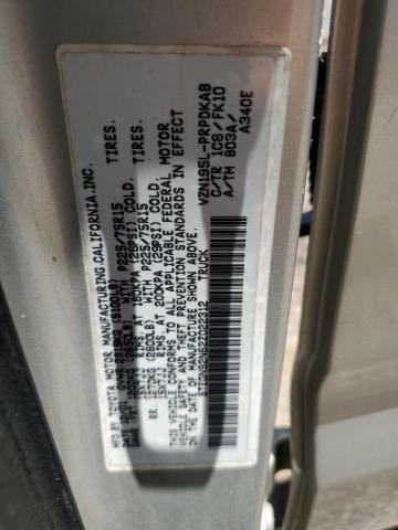 5TEGN92N62Z022312 - 2002 TOYOTA TACOMA DOUBLE CAB PRERUNNER SILVER photo 12