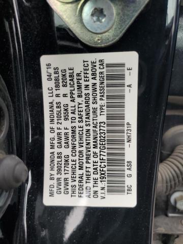 19XFC1F77GE023773 - 2016 HONDA CIVIC EXL 黑色 照片 12