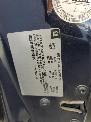 1G2ZJ57B794246112 - 2009 PONTIAC G6 BLUE photo 12