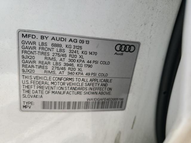 WA1DGAFE4ED005198 - 2014 AUDI Q7 PRESTIGE 白色 照片 13