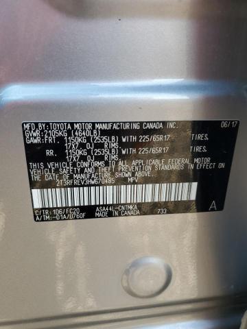 2T3RFREV3HW670485 - 2017 TOYOTA RAV4 XLE SILVER photo 13