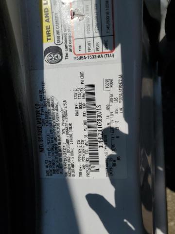 3LNHL2JC1CR830713 - 2012 LINCOLN MKZ WHITE photo 12