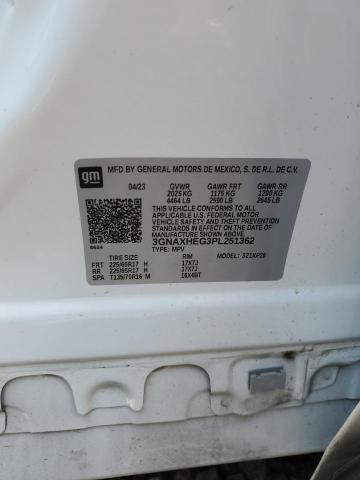 3GNAXHEG3PL251362 - 2023 CHEVROLET EQUINOX LS 白色 照片 13