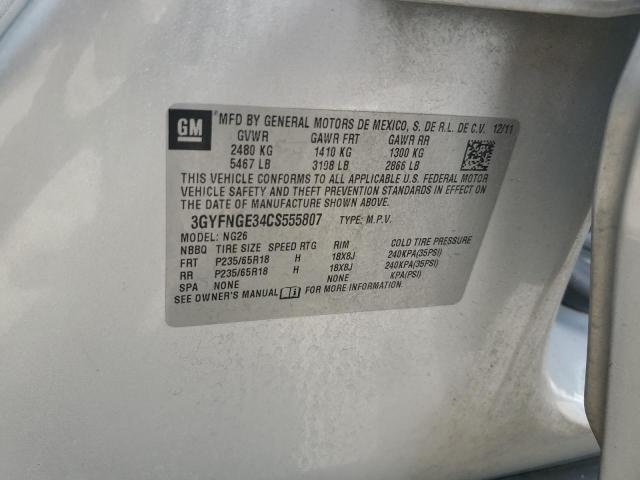 3GYFNGE34CS555807 - 2012 CADILLAC SRX Gümüş foto 13