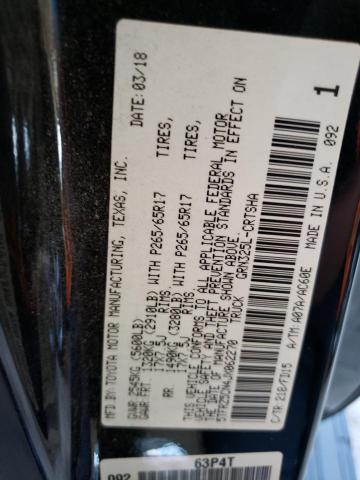 5TFRZ5CN4JX062270 - 2018 TOYOTA TACOMA ACCESS CAB შავი ფოტო 12