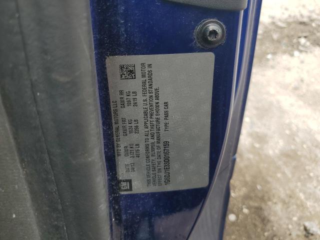 1G6DJ1E33D0167159 - 2013 CADILLAC CTS PERFORMANCE COLLECTION Көк фото 12