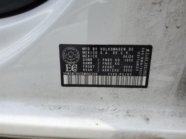 3VWGM7BU2RM082249 - 2024 VOLKSWAGEN JETTA SEL WHITE photo 12