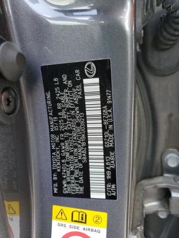 58ABZ1B19KU039213 - 2019 LEXUS ES 350 Сұр фото 12