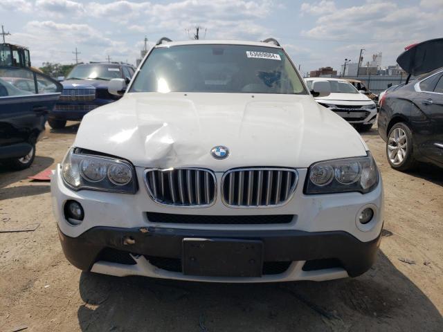 WBXPC93489WJ28265 - 2009 BMW X3 XDRIVE30I WHITE photo 5