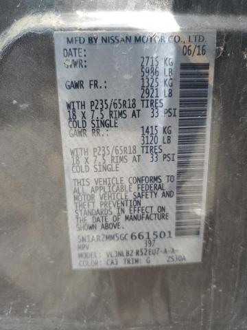 5N1AR2MM5GC661501 - 2016 NISSAN PATHFINDER S أسمر صورة 13