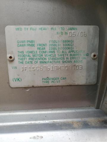 JF1SG67617H709703 - 2007 SUBARU FORESTER 2.5X LL BEAN SILVER photo 12