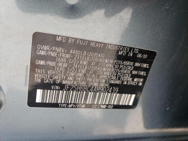 JF2SH6BC4AH902439 - 2010 SUBARU FORESTER XS Blau Foto 13