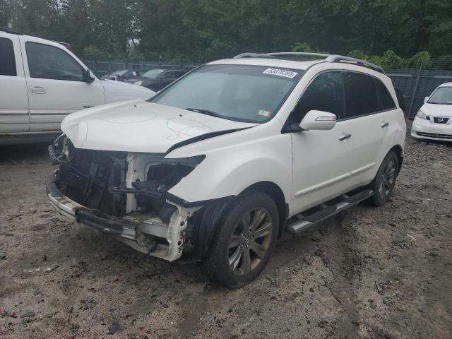 2HNYD2H72BH502120 - 2011 ACURA MDX ADVANCE WHITE photo 1