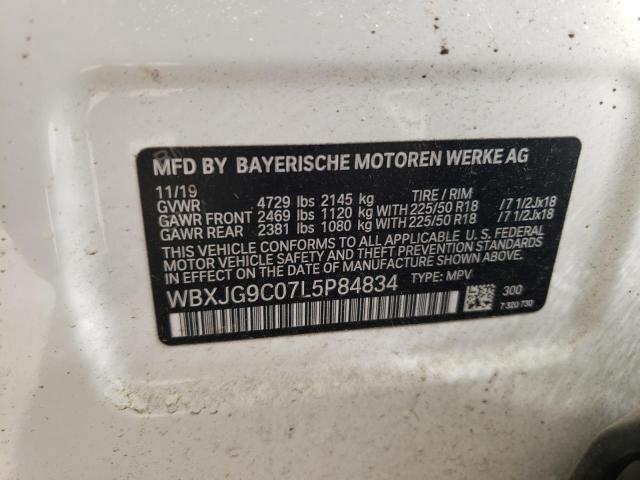 WBXJG9C07L5P84834 - 2020 BMW X1 XDRIVE28I WHITE photo 13