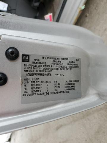 1GNDV23W78D195296 - 2008 CHEVROLET UPLANDER LS 银色 照片 12