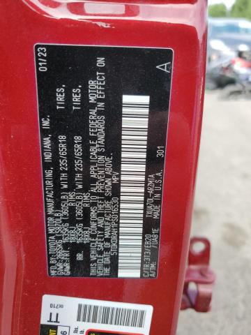 5TDKDRAH1PS016530 - 2023 TOYOTA HIGHLANDER L წითელი ფოტო 14