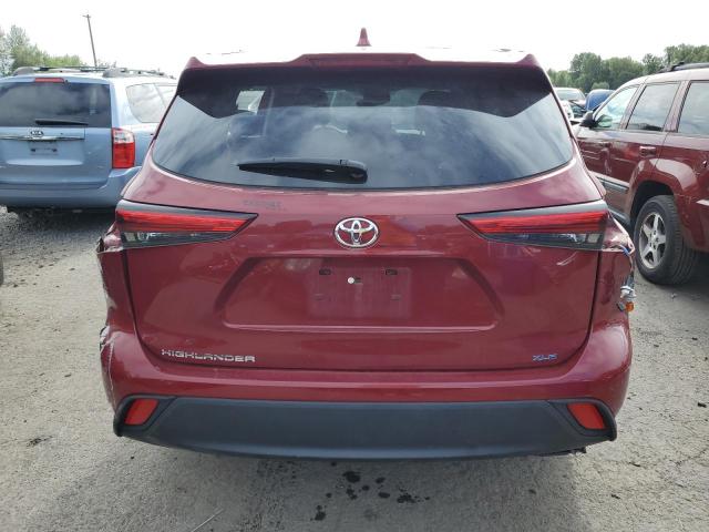 5TDKDRAH1PS016530 - 2023 TOYOTA HIGHLANDER L წითელი ფოტო 6