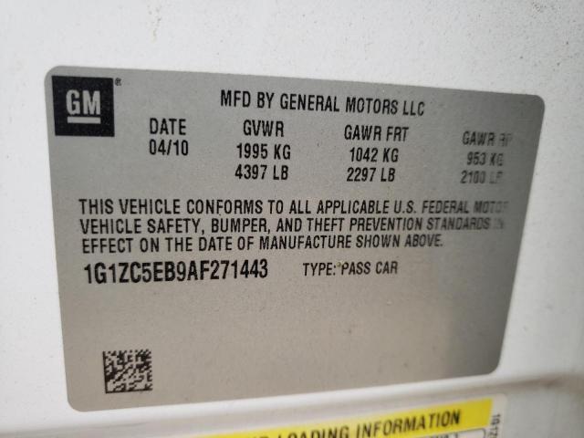 1G1ZC5EB9AF271443 - 2010 CHEVROLET MALIBU 1LT 白色 照片 13