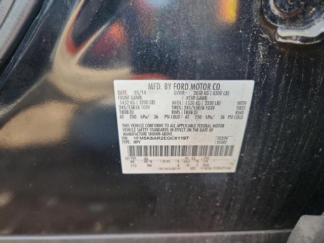 1FM5K8AR2EGC61197 - 2014 FORD EXPLORER POLICE INTERCEPTOR BLACK photo 13