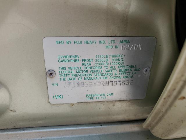 JF1SG65604H757532 - 2004 SUBARU FORESTER 2.5XS Золотой фото 13