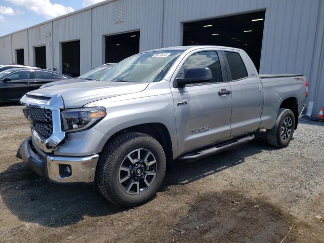 5TFRY5F18LX258291 - 2020 TOYOTA TUNDRA DOUBLE CAB SR/SR5 SILVER photo 1
