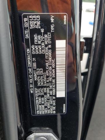 YV4A22RK1K1351637 - 2019 VOLVO XC60 T6 შავი ფოტო 14