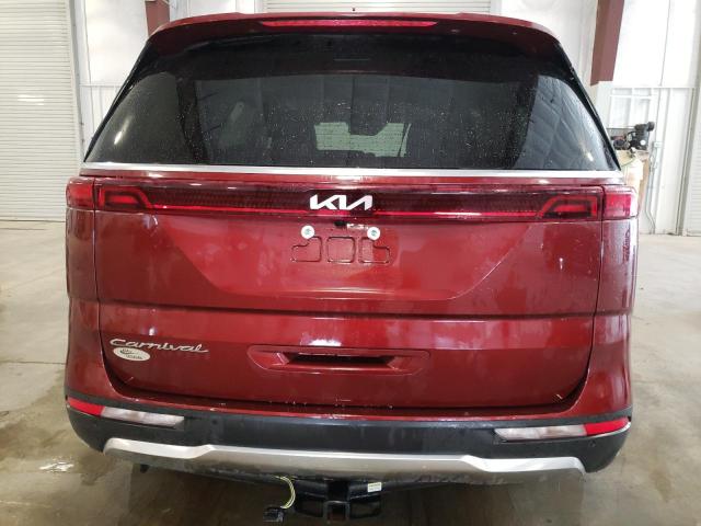 KNDNE5H35N6147048 - 2022 KIA CARNIVAL SX PRESTIGE MAROON photo 6