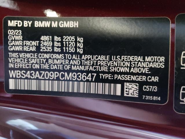 WBS43AZ09PCM93647 - 2023 BMW M4 COMPETITION RED photo 12