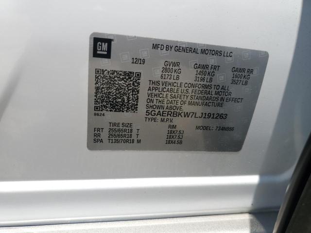 5GAERBKW7LJ191263 - 2020 BUICK ENCLAVE ESSENCE 白色 照片 13