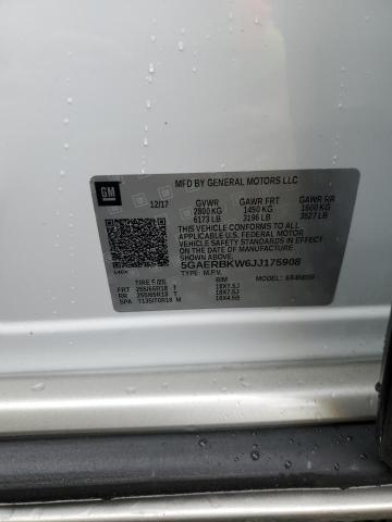 5GAERBKW6JJ175908 - 2018 BUICK ENCLAVE ESSENCE 白色 照片 12