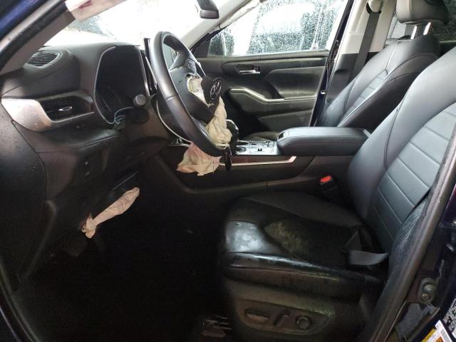5TDGZRAH1LS017968 - 2020 TOYOTA HIGHLANDER XLE أزرق صورة 7