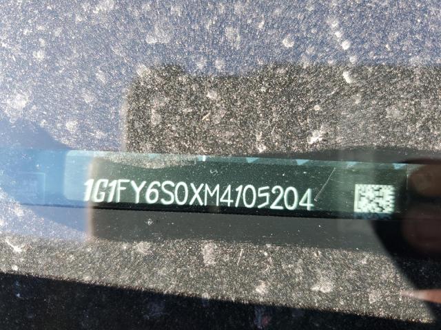 1G1FY6S0XM4105204 - 2021 CHEVROLET BOLT EV LT CHARCOAL photo 10