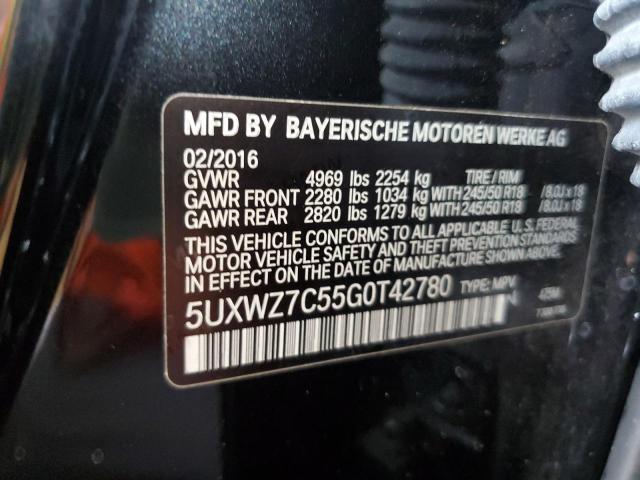 5UXWZ7C55G0T42780 - 2016 BMW X3 SDRIVE28I BLACK photo 13