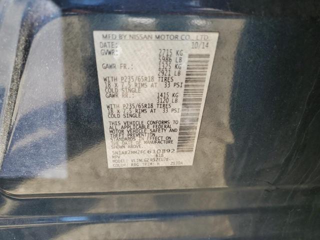 5N1AR2MM2FC610892 - 2015 NISSAN PATHFINDER S Mavi fotoğraf 12