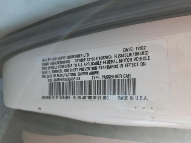 4S3BH675236632148 - 2003 SUBARU LEGACY OUTBACK AWP 白色 照片 12