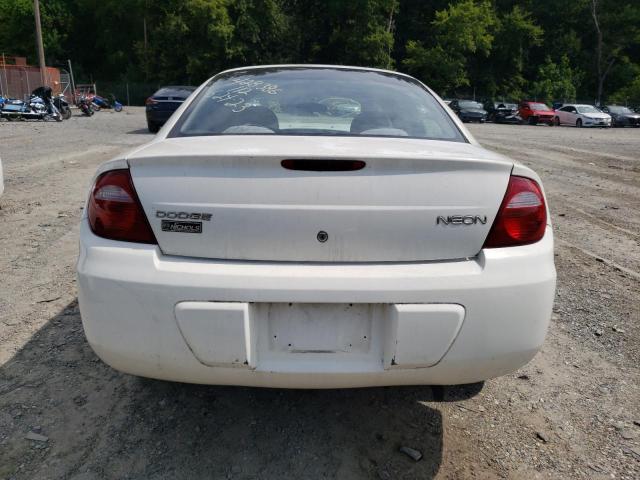 1B3ES26C45D121533 - 2005 DODGE NEON BASE WHITE photo 6