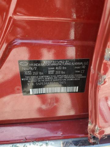 5NPE34AB0JH673475 - 2018 HYUNDAI SONATA SPORT Rouge photo 12