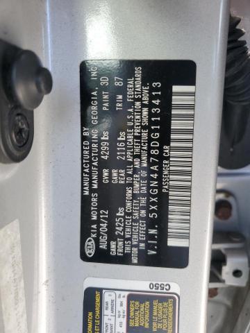 5XXGN4A78DG113413 - 2013 KIA OPTIMA EX SILVER photo 13