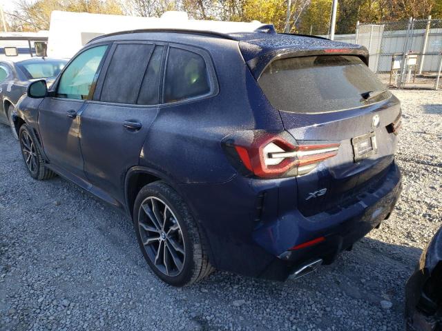 5UX53DP06N9M71582 - 2022 BMW X3 XDRIVE30I Կապույտ լուսանկար 3