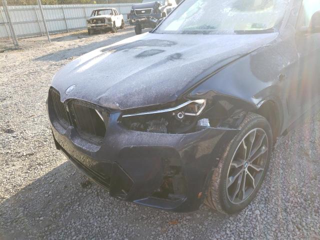 5UX53DP06N9M71582 - 2022 BMW X3 XDRIVE30I Կապույտ լուսանկար 9