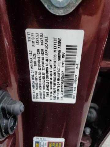 7FARW2H51JE006947 - 2018 HONDA CR-V EX RED photo 13