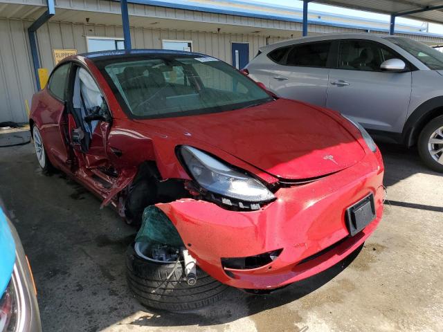 5YJ3E1EA8NF143891 - 2022 TESLA MODEL 3 RED photo 4