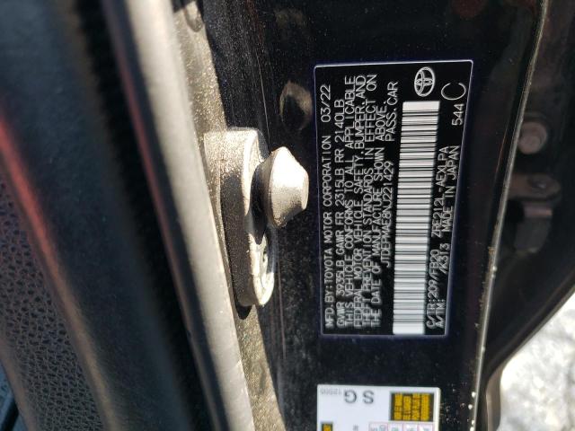 JTDEPMAE8NJ221429 - 2022 TOYOTA COROLLA LE Czarny zdjęcie 12
